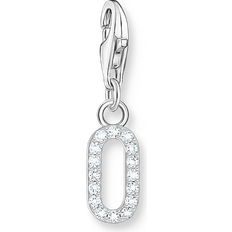 Thomas Sabo 0-9 Number Charm Pendant - Silver/Transparent