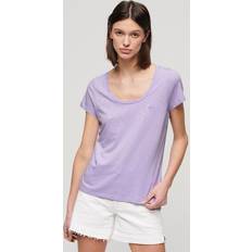 Superdry Women T-shirts & Tank Tops Superdry Women's Studios Scoop Neck T-Shirt Purple