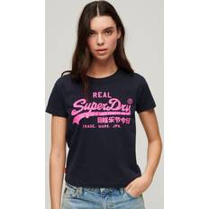 Superdry Women T-shirts & Tank Tops Superdry Women's Neon Graphic Fitted T-Shirt Navy