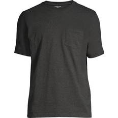 Lands' End Men T-shirts & Tank Tops Lands' End Men's Tall Super-t Short Sleeve T-Shirt with Pocket Dark charcoal heather