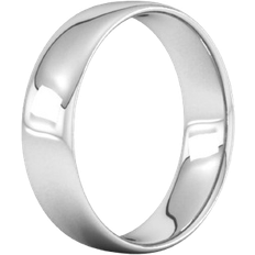 Goldsmiths Slight Court Standard Wedding Ring - White Gold