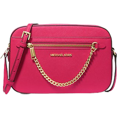 Michael Kors Jet Set Large Saffiano Leather Crossbody Bag - Electric Pink