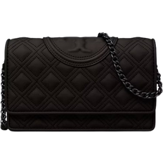 Tory Burch Fleming Matte Chain Wallet - Black