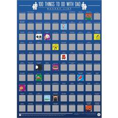 Gift Republic 100 Things To Do with Dad Bucket List Multi-Color Poster 41.9x59.4cm