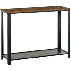 Homcom Bottom Mesh Brown/Black Console Table 35x101cm