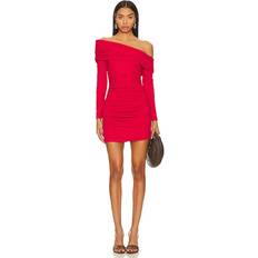 Susana Monaco Gathered Off The Shoulder Dress in Red. M, S, XL