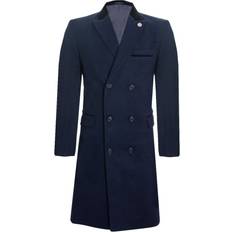 Truclothing Mens Long Double Breasted Overcoat Peaky Blinders