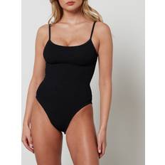 Hunza G Pamela Seersucker Swimsuit Black