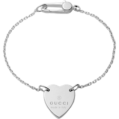 Gucci Heart Pendant Bracelet - Silver