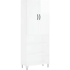 vidaXL Tall White High Gloss Storage Cabinet 96.5x180cm 2pcs