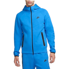 Nike Recycled Fabric Jumpers Nike Sportswear Tech Fleece Windrunner Zip Up Hoodie For Men - Light Photo Blue/Black