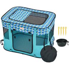 VEVOR Portable Pet Playpen, 32x24x22 in Foldable Dog Cat Pen + Free Carrying Case