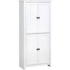 Homcom Kitchen Pantry White Storage Cabinet 80x182.2cm