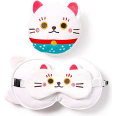 Sleep Masks Puckator Relaxeazzz Travel Pillow & Eye Mask Maneki Neko Lucky Cat