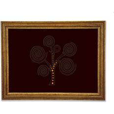 Rosalind Wheeler Aboriginal Tree 3 Gold Framed Art 118.9x84.1cm