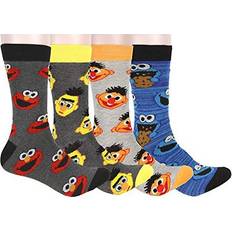 BioWorld Sesame Street Socks Adult Unisex Character Ernie Burt Cookie Monster Elmo Mid-Calf Crew Socks Pair Open Miscellaneous