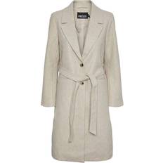 Pieces Nasha Coat - White Pepper