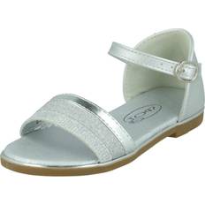 Spot On Silver, Child Girls Ankle Strap Sandals H0350