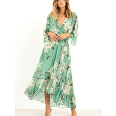 Yumi Kimono Midi Wrap Dress - Mint