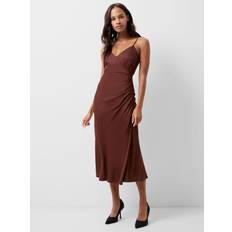 French Connection Short Dresses - Women Clothing French Connection Ennis Satin Slip Midi Dress