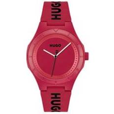 Hugo Gents #LITFORHIM Red Silicone Watch, Red, Men