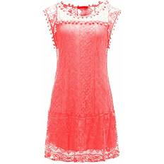 Flo Women's Mini Lace Summer Sleeveless Casual Dress Neutral