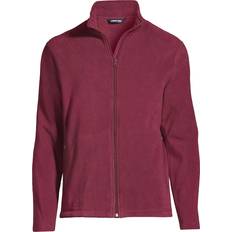 Lands' End Men Outerwear Lands' End School Uniform Men's Full-Zip Mid-Weight Fleece Jacket Burgundy