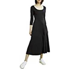 People Tree Damen Valencia Dress Lssiges Kleid, Schwarz