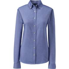 Lands' End Clothing Lands' End Women's School Uniform Long Sleeve Oxford Dress Shirt French blue