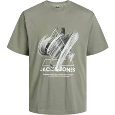 Jack & Jones Men T-shirts & Tank Tops Jack & Jones Plus TrÃ¼kitud T-shirt Green EU5XL US3XL