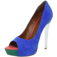 Bandolino Boutique Claudius2 Women Platform Pumps Heels Blue Multi