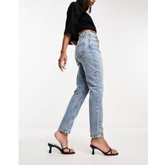 ASOS DESIGN Mellemblå smalle mom-jeans