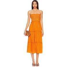 Cleobella Allegra Midi Dress in Orange. L, S, XL, XS