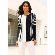 Witt International Stripe Print Jumper Black/white