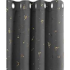 Curtains & Accessories Deconovo Door Thermal Curtains, Blackout Luxury Constellation