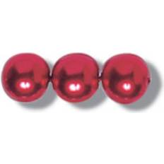 Red DIY Trimits Glass Pearl Beads Red per pack of 280