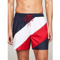 Tommy Hilfiger Men Swimwear Tommy Hilfiger Global Stripe Mid Length Swim Shorts DESERT SKY