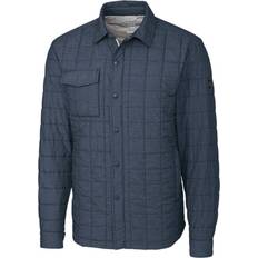 Cutter & Buck Men's Rainier Quilted Snap-Front Shirt Jacket Anthracite