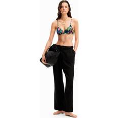 Women - Wool Bikinis Desigual Jungle Bikini top Black