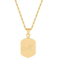 Brook & York Hadley Initial Pendant Necklace Gold-Plated-M