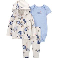 Carter's Baby's Floral Little Cardigan Set 3-piece - Blue