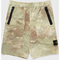 Stone Island Men Shorts Stone Island Mens Natural Beige Dissolve Camouflage-pattern Shell Shorts