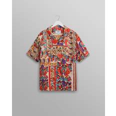 Wax London Didcot Shirt Red/Multi Abstract Tile