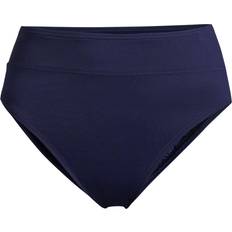 Lands' End Women Bikinis Lands' End Women's High Leg High Waisted Bikini Swim Bottoms Deep sea navy