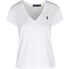 Polo Ralph Lauren Women T-shirts Polo Ralph Lauren Pony V-Neck T-shirt - White