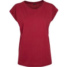 Build Your Brand Extended Shoulder T-shirt - Burgundy