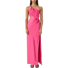 Misha Kristin Satin Gown - Hot Pink