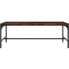 Footrest Coffee Tables vidaXL 819394 Smoked Oak Coffee Table 50x80cm