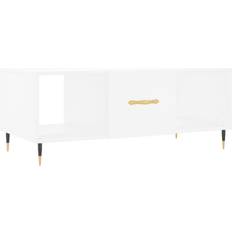 vidaXL Engineered Wood White Coffee Table 50x102cm