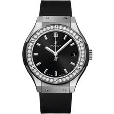 Hublot Women Wrist Watches Hublot Classic Fusion Titanium Diamonds 33mm Ladies Black